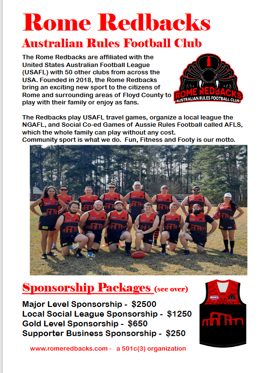 Rome Redbacks Sponsors